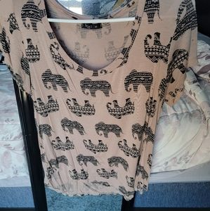 Brown elephant top